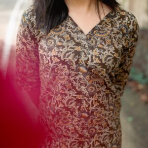 Kalamkari Cotton Linen Dress